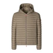 Hooded Puffer Jacket Save The Duck , Beige , Heren