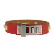 Pre-owned Leather bracelets Hermès Vintage , Red , Dames