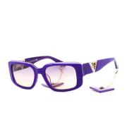 Lila Spiegelende Plastic Zonnebril Vrouwen Guess , Purple , Dames