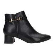 Klassieke zwarte enkellaars met gouden accent Tamaris , Black , Dames