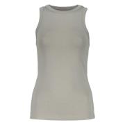 Geribbeld Katoenen Tanktop LOW Classic , Gray , Dames