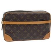 Pre-owned Canvas clutches Louis Vuitton Vintage , Brown , Dames