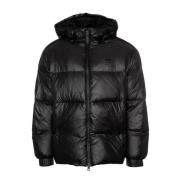 Glanzende Pufferjas met capuchon Arte Antwerp , Black , Heren