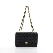 Pre-owned Leather chanel-bags Chanel Vintage , Black , Dames