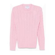 Bubblegum Roze Kabeltrui MC2 Saint Barth , Pink , Dames