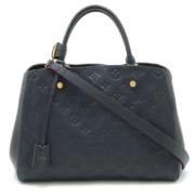 Pre-owned Canvas handbags Louis Vuitton Vintage , Blue , Dames