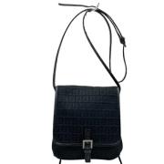 Pre-owned Canvas shoulder-bags Fendi Vintage , Black , Dames