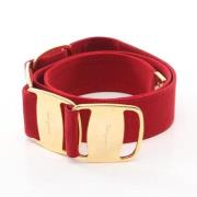 Pre-owned Nylon belts Salvatore Ferragamo Pre-owned , Red , Dames