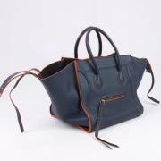 Pre-owned Leather handbags Celine Vintage , Blue , Dames