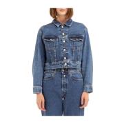 Vintage Stone Wash Denim Jas Replay , Blue , Dames