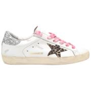 Leopard Horsy Glitter Sneakers Golden Goose , White , Dames