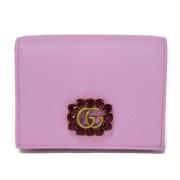 Pre-owned Leather wallets Gucci Vintage , Pink , Dames