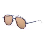 Mat Navy Aviator Zonnebril Thom Browne , Blue , Heren