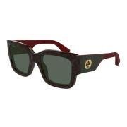 Stijlvolle zonnebril met zwarte montuur Gucci , Brown , Unisex