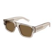 Elegante Leren Schoudertas Saint Laurent , Beige , Unisex