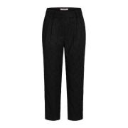 Elegante hoge taille cropped broek RUE de Femme , Black , Dames