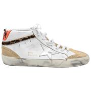 Mid Star Suede Sneakers Wit Zilver Golden Goose , White , Heren