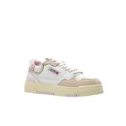 Mesh Panelled Low Top Sneakers Autry , Pink , Dames