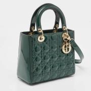 Pre-owned Leather totes Dior Vintage , Green , Dames