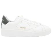 Wit Groen Purestar Leren Sneakers Golden Goose , White , Heren