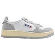 Lage Witte Leren Sneakers Autry , Gray , Dames