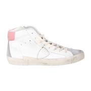 Kleur-blok hoge sneakers Philippe Model , White , Dames