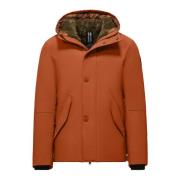 Eco-Fur Parka Jas BomBoogie , Orange , Heren