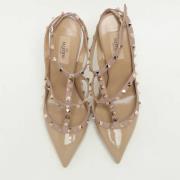 Pre-owned Leather heels Valentino Vintage , Beige , Dames