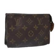 Pre-owned Canvas pouches Louis Vuitton Vintage , Brown , Dames