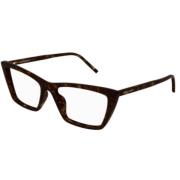 Dunne Optische Zonnebril Saint Laurent , Brown , Dames