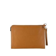 Pre-owned Leather clutches Salvatore Ferragamo Pre-owned , Beige , Dam...