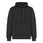 Hoodie Crepe Knit Sweatshirt Boggi Milano , Black , Heren