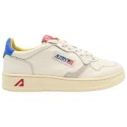 Lage Leren Sneakers Wit/Blauw Autry , White , Heren