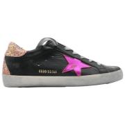 Superstar Zwart Grijs Violet Sneakers Golden Goose , Multicolor , Dame...