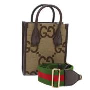 Pre-owned Canvas totes Gucci Vintage , Brown , Dames