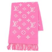 Pre-owned Fabric scarves Louis Vuitton Vintage , Pink , Dames