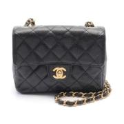 Pre-owned Leather chanel-bags Chanel Vintage , Black , Dames