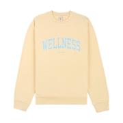 Almond Crewneck Sweatshirt Sporty & Rich , Beige , Dames