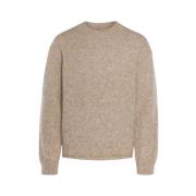 Relaxed Fit Alpaca wollen trui Jacquemus , Beige , Heren