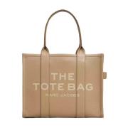 Camel Leren Tote Tas Marc Jacobs , Brown , Dames