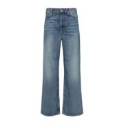 Denim Camal Straight Leg Jeans Ganni , Blue , Dames