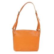 Pre-owned Leather shoulder-bags Louis Vuitton Vintage , Orange , Dames