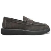 Heren Suède Mocassins in Donkerbruin Docksteps , Gray , Heren