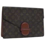 Pre-owned Canvas clutches Louis Vuitton Vintage , Brown , Dames