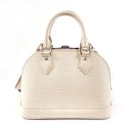 Pre-owned Leather handbags Louis Vuitton Vintage , Beige , Dames