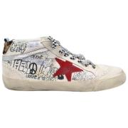 Klassieke wit rode beige sneakers Golden Goose , Multicolor , Dames