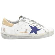 Superstar White Blue Star Sneakers Golden Goose , White , Dames