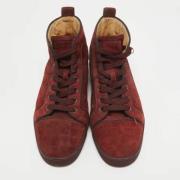 Pre-owned Suede sneakers Christian Louboutin Pre-owned , Red , Heren