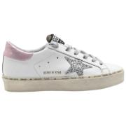 Witte Glitter en Roze Sneakers Golden Goose , White , Dames