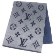 Pre-owned Fabric scarves Louis Vuitton Vintage , Blue , Dames